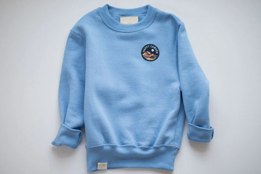 Happy Camper Sky Blue Sweatshirt