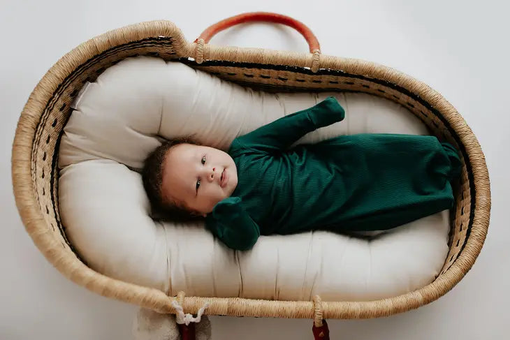 Forest Green Ribbed Knotted Gown - Blue Kangaroo Clothing