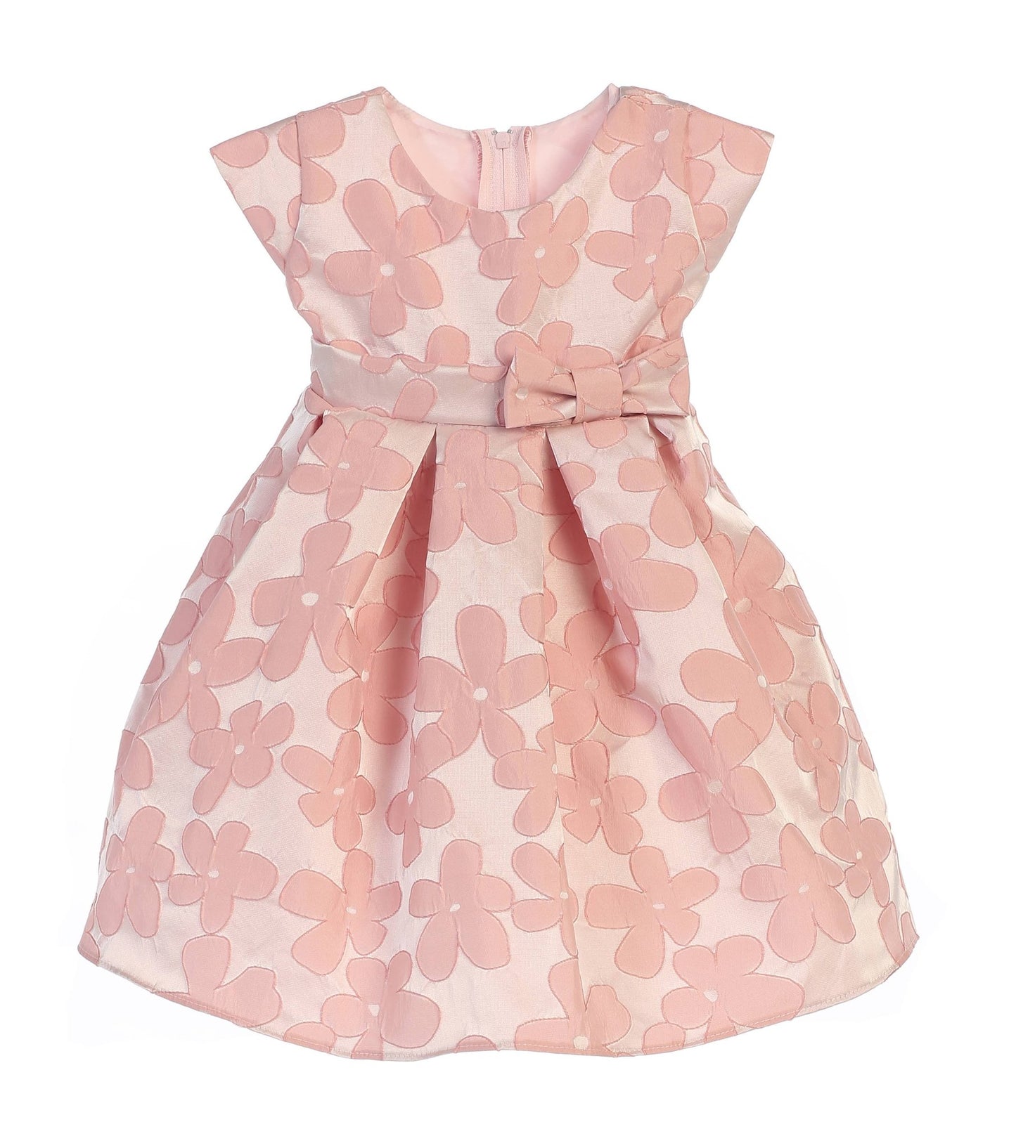 Daisy Jacquard Dress - Pink - Blue Kangaroo Clothing