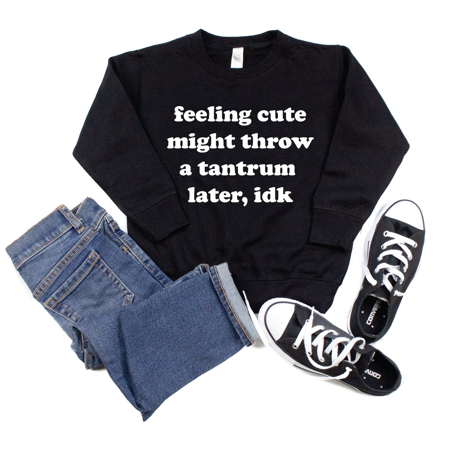 Feeling Cute Sweatshirt - Blue Kangaroo Clothing