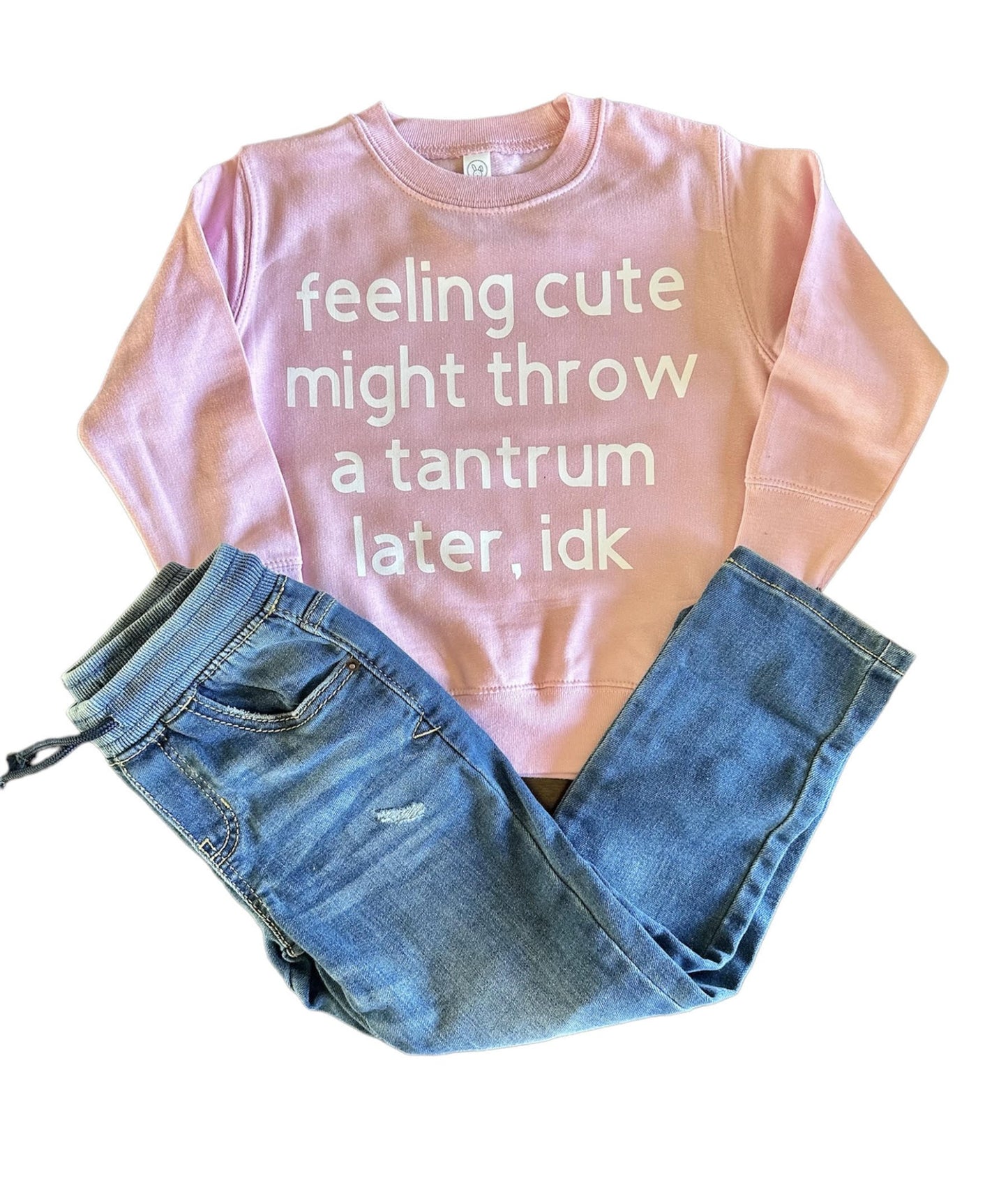Feeling Cute Sweatshirt - Blue Kangaroo Clothing