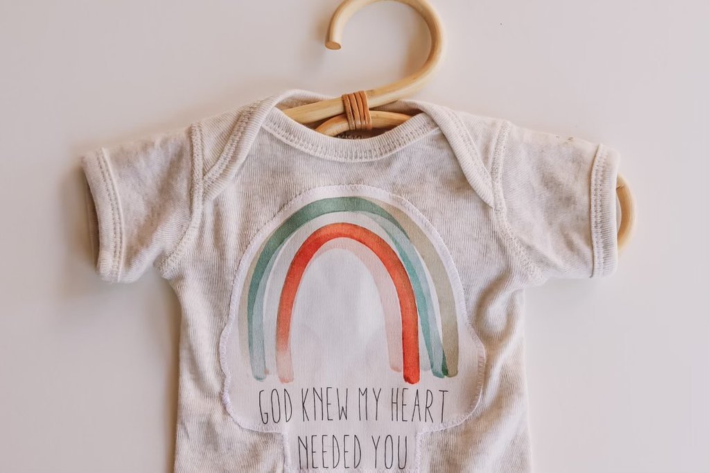 "God Knew My Heart Needed You” Onesie - Blue Kangaroo Clothing