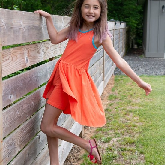 Happy Liv'n Dress - Tangerine - Blue Kangaroo Clothing