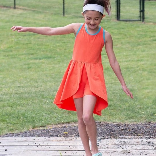Happy Liv'n Dress - Tangerine - Blue Kangaroo Clothing