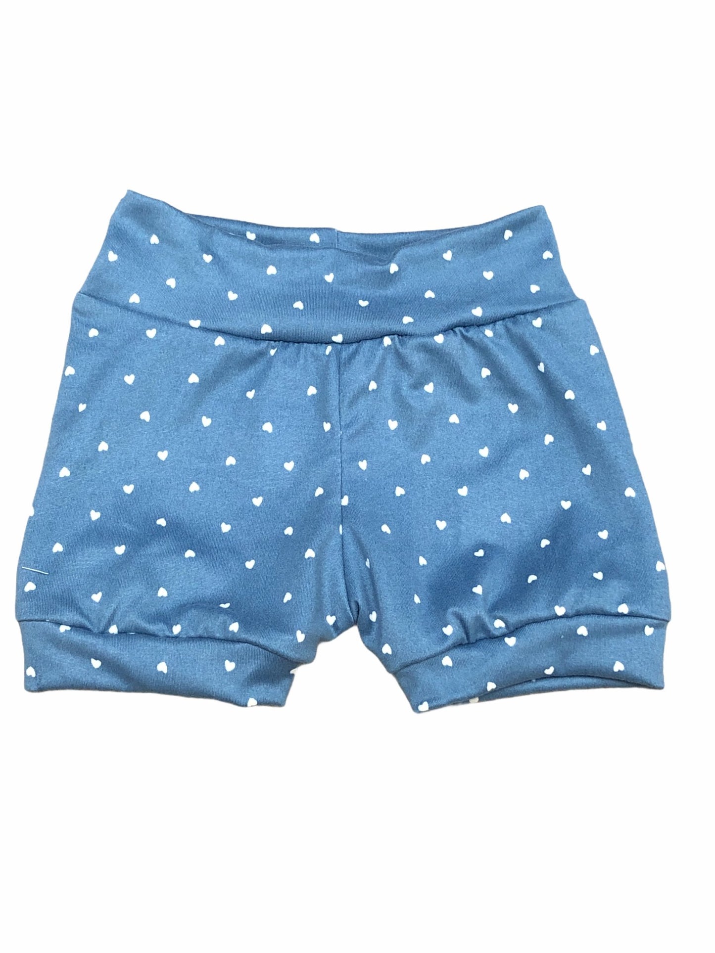 Hearts Infant/Toddler Shorties - Blue Kangaroo Clothing