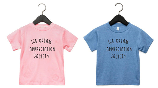 Ice Cream Appreciation Society Baby/Toddler TShirt - Blue Kangaroo Clothing