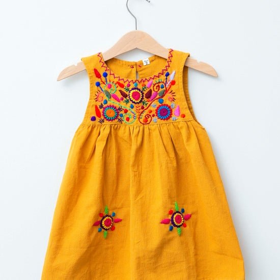 Jardinita Dress - Mustard - Blue Kangaroo Clothing