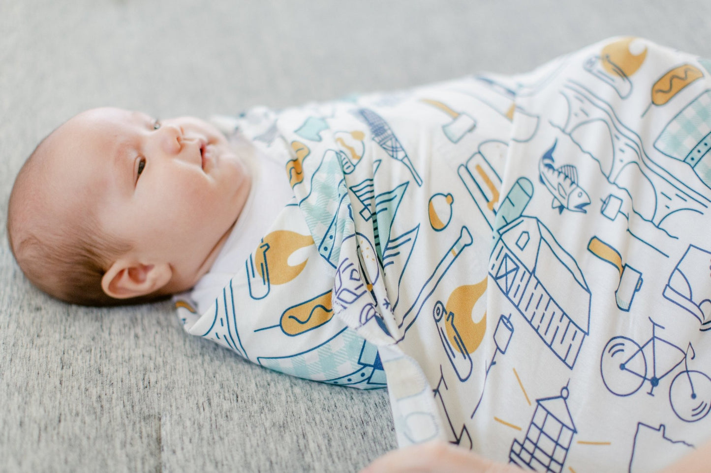 Minnesota Icons Swaddle Blanket - Blue Kangaroo Clothing