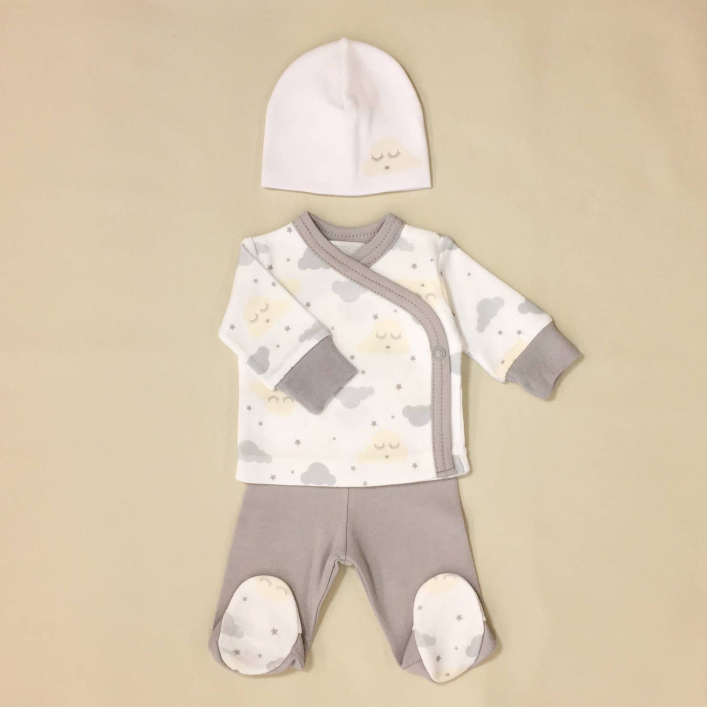 NICU Friendly - Take Me Home Layette Set - Sleepy Cloud - Blue Kangaroo Clothing