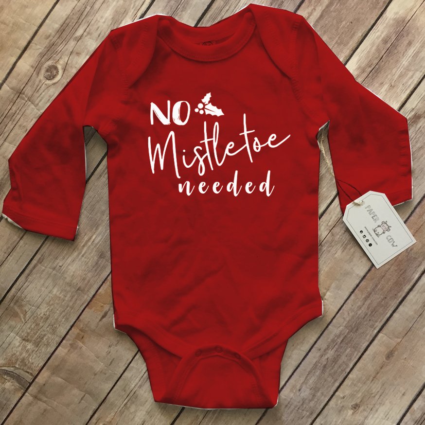 “No Mistletoe Needed” Baby Bodysuit - Blue Kangaroo Clothing