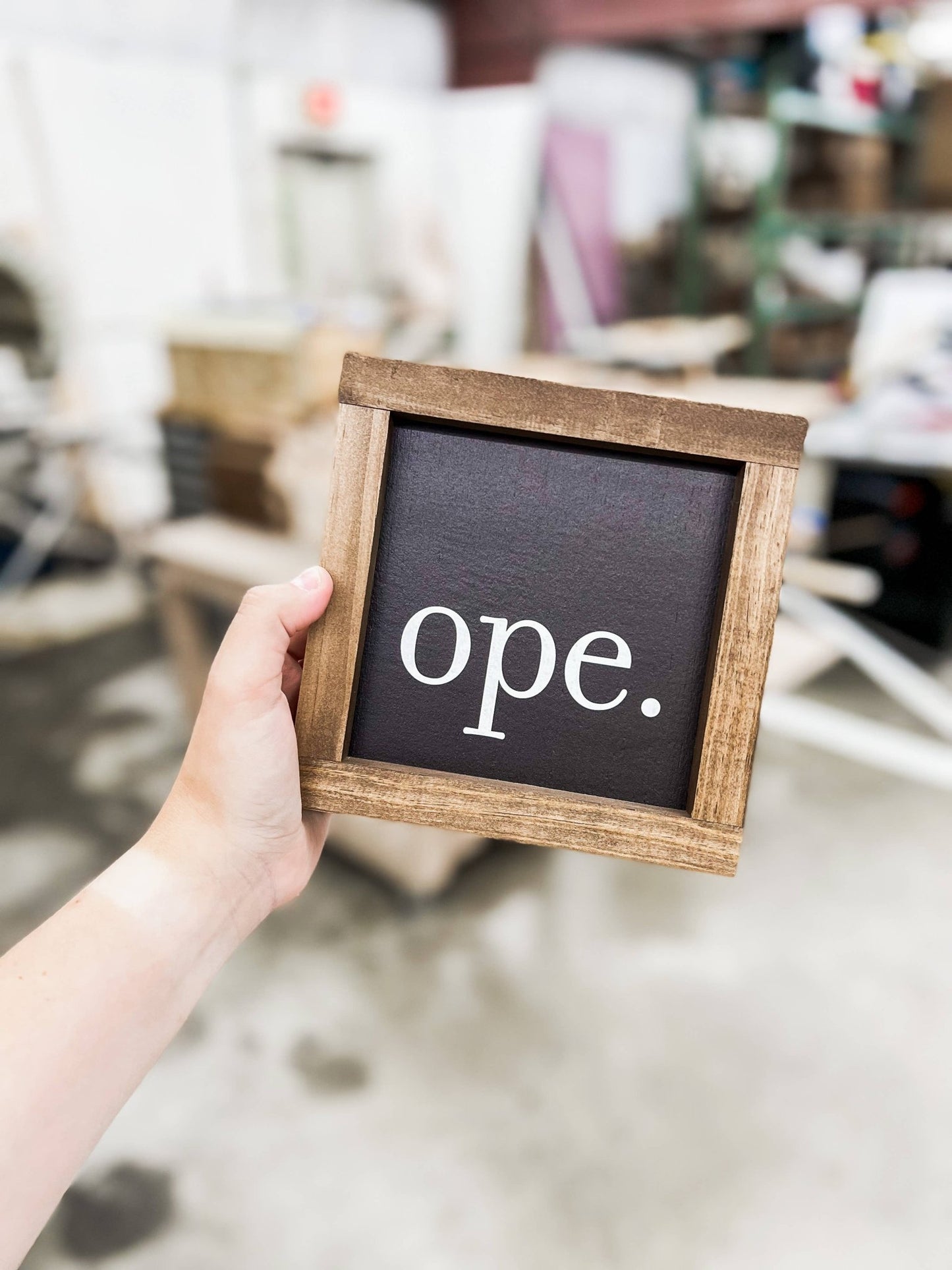 Ope | Midwest Wood Sign - Blue Kangaroo Clothing