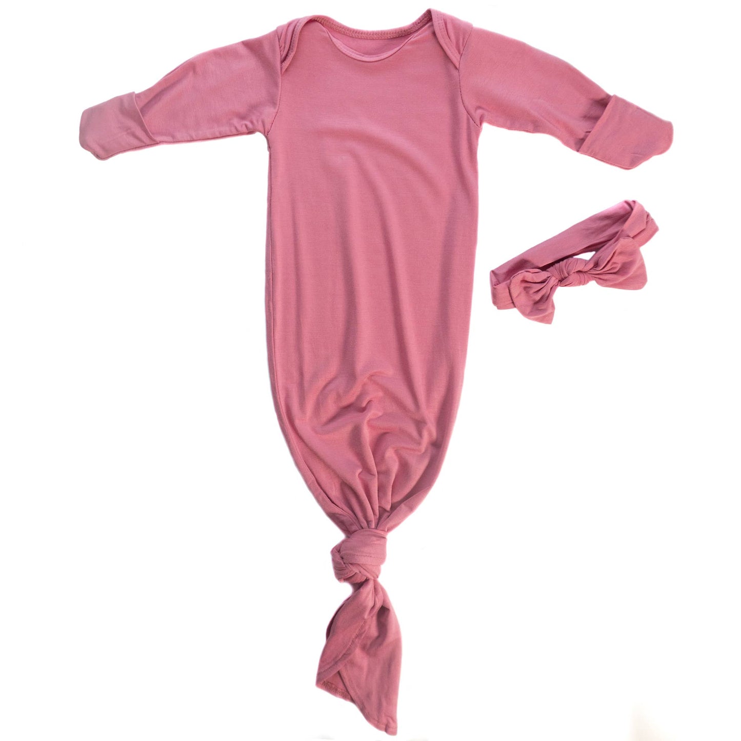 Rose Knotted Gown - Blue Kangaroo Clothing