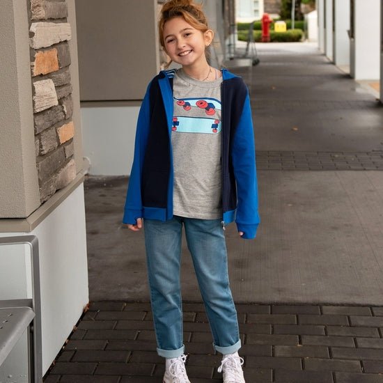 Tag Tee - Light Heather Grey Skateboard - Blue Kangaroo Clothing