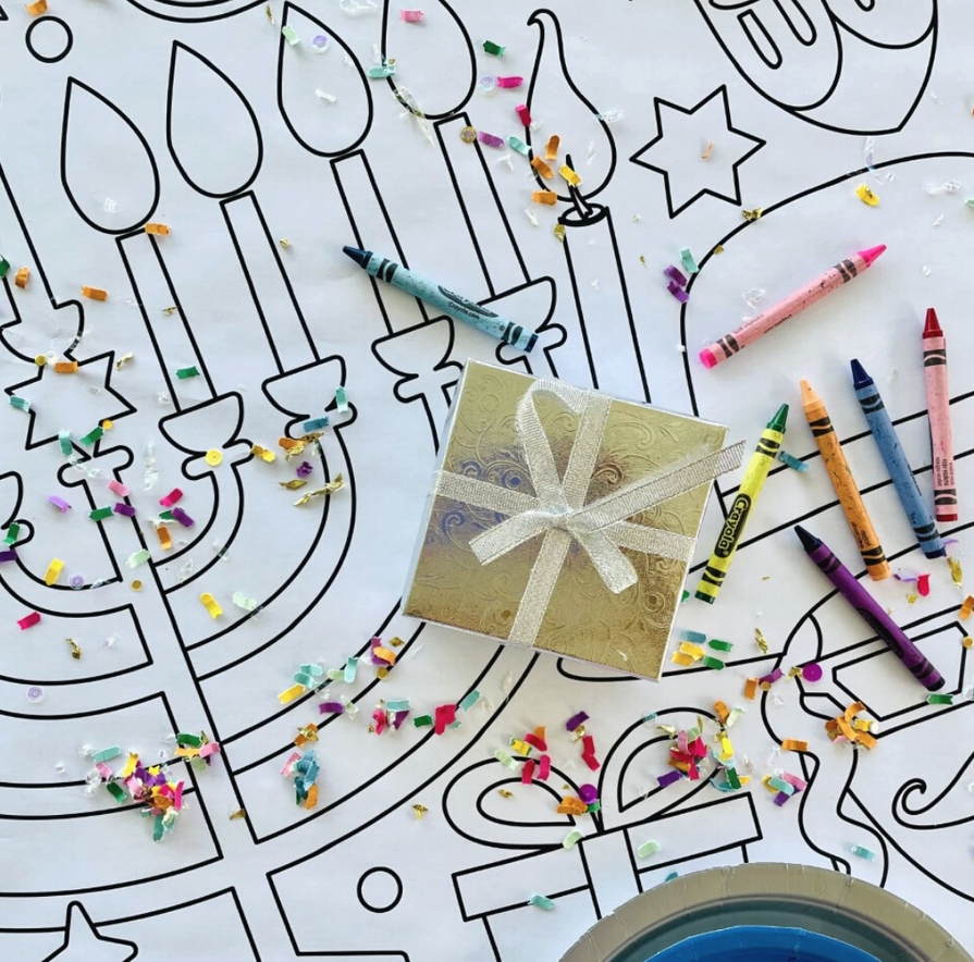 Hanukkah Coloring Tablecloth | Kids Activity