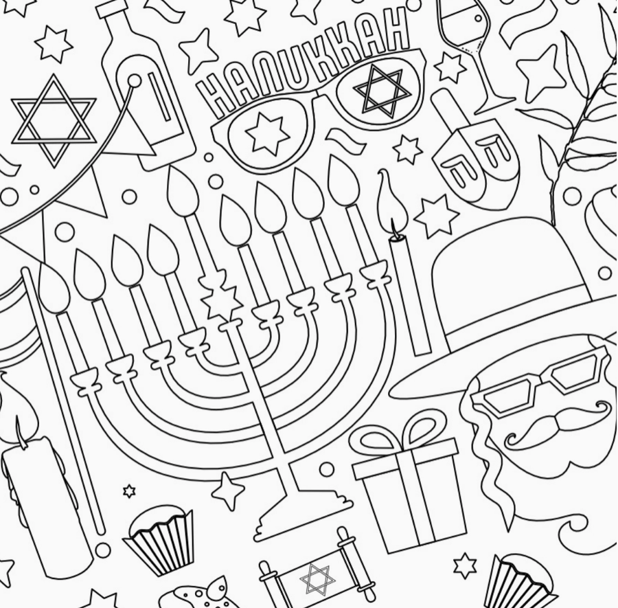 Hanukkah Coloring Tablecloth | Kids Activity