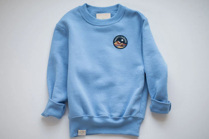 Happy Camper Sky Blue Sweatshirt