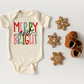 Christmas Colorful Merry and Bright Natural Baby Bodysuit