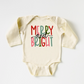 Christmas Colorful Merry and Bright Natural Baby Bodysuit