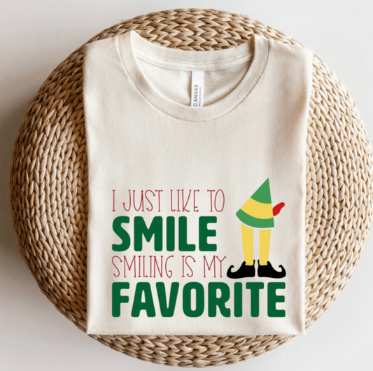 "Smiling's My Favorite" Graphic T-shirt