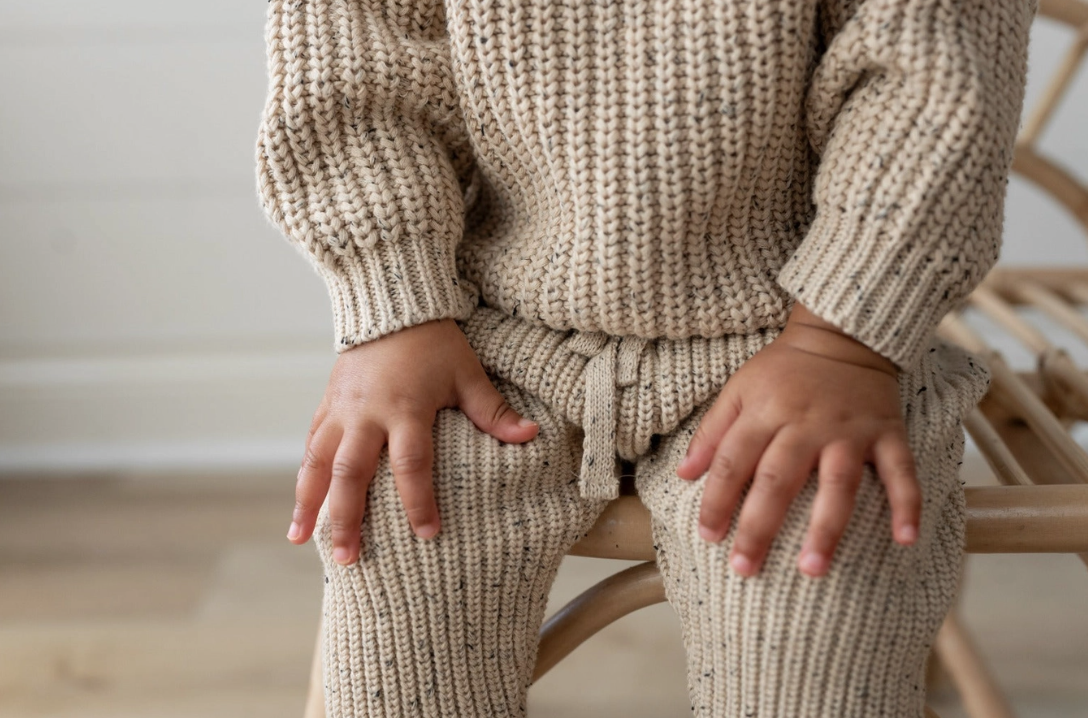 Speckled Oak Chunky Knit Sweater