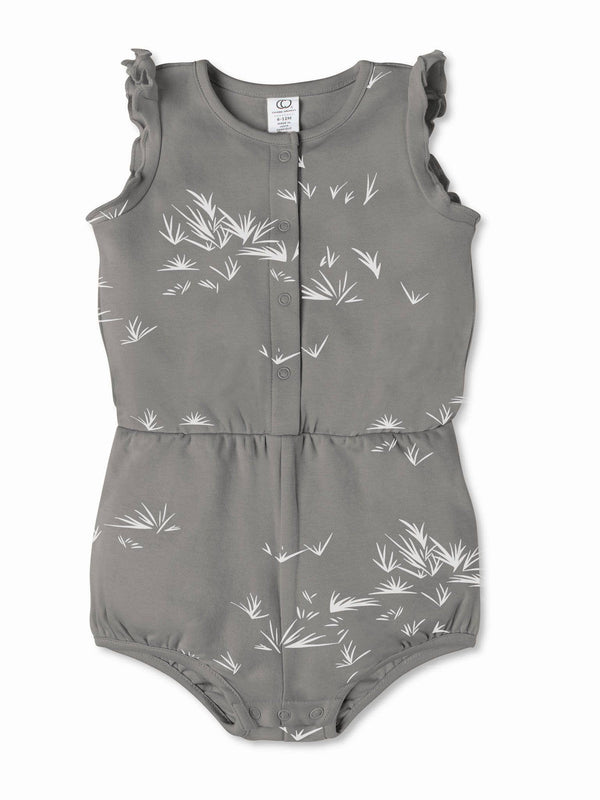Amelia Romper - Grass Print - Blue Kangaroo Clothing
