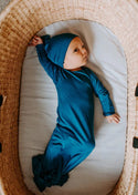Blue Knotted Gown - Blue Kangaroo Clothing