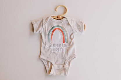 "God Knew My Heart Needed You” Onesie - Blue Kangaroo Clothing