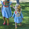 Joya Baby Dress - chambray - Blue Kangaroo Clothing