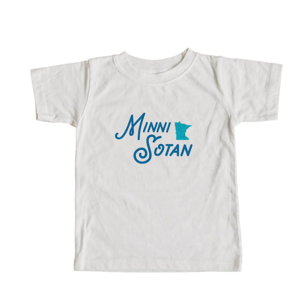 Minni-Sotan Kid's Tee - Blue Kangaroo Clothing