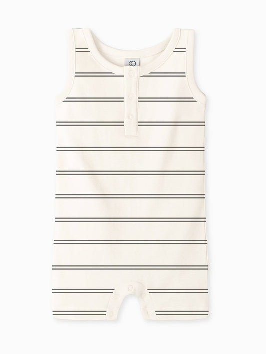 Nile Romper - Bay Stripe Print - Blue Kangaroo Clothing